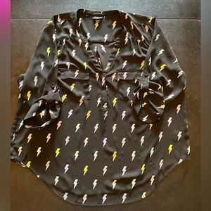 Torrid Harper Georgette Lightning Bolt Blouse